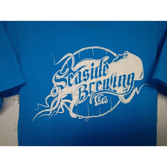 Seaside Brewing Mens Small Blue Tee Octopus - Picture 4 of 7